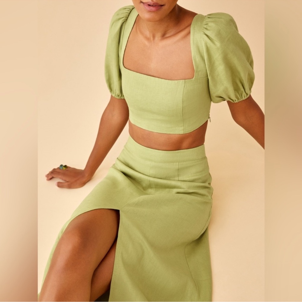 NWT Jonas Linen Two Piece in Spearmint